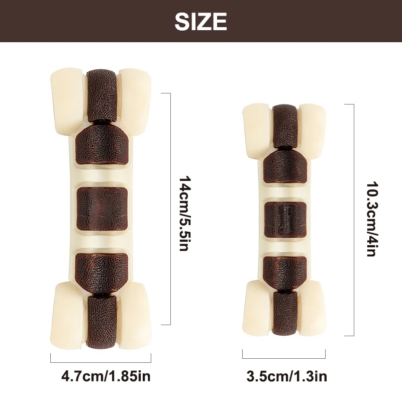 Benepaw-juguetes duraderos para masticar perros, Chewers agresivos, resistentes, de nailon, sabor a ternera, juguetes para mascotas, juego de limpieza de dientes de hueso para cachorros - imagen 5