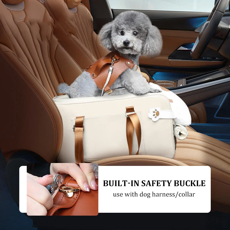 Cama portátil para perros con Control Central, cuerda de seguridad para coche, hebilla antiescape, Protector de transporte para perros pequeños, Chihuahua, Teddy - imagen 2