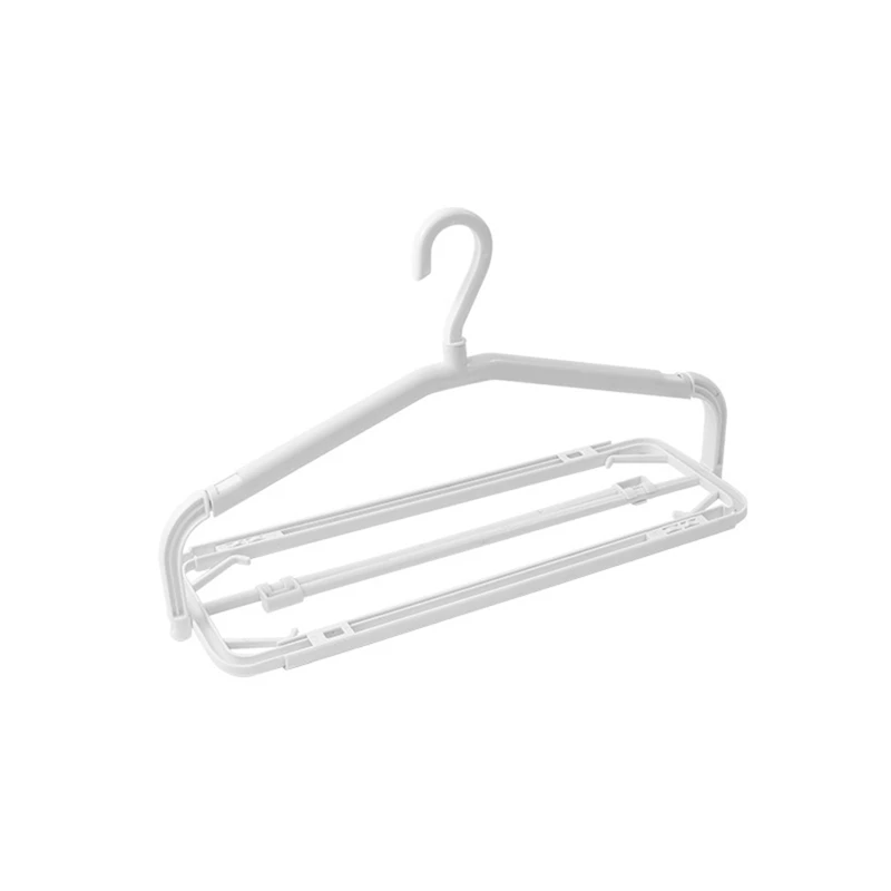 Colgador de ropa de plástico con Clip, accesorios escalables para ahorro de espacio, camiseta, vestido, abrigo, toalla, armario del hogar y balcón