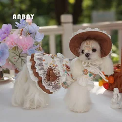 Vestido Lolita para perros pequeños – traje de fiesta con encaje