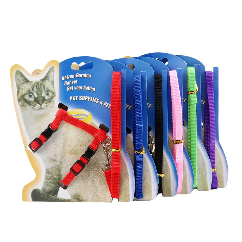 Arnés de nailon personalizado para perros y gatos, correa ajustable para caminar, Collar para cachorros y gatitos, para mascotas pequeñas y medianas - imagen 5