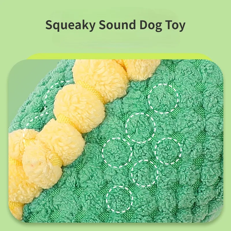 Juguete de cuerda interactiva camaleón para perro, resistente a las mordeduras, Limpieza de dientes, sonido para mascotas, accesorios para cachorros - imagen 5