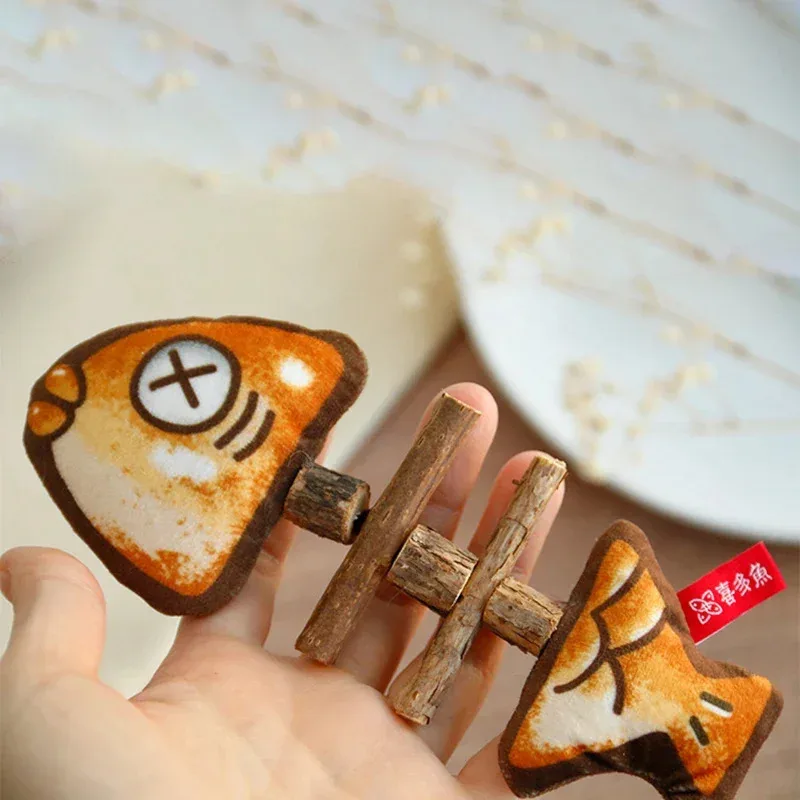 Juguetes para masticar para gatos, juguetes interactivos para peces a la parrilla, juguete Teaser para gatos Silvervine, boca limpia, juguete para juego de gatitos, suministros para mascotas, accesorios - imagen 3