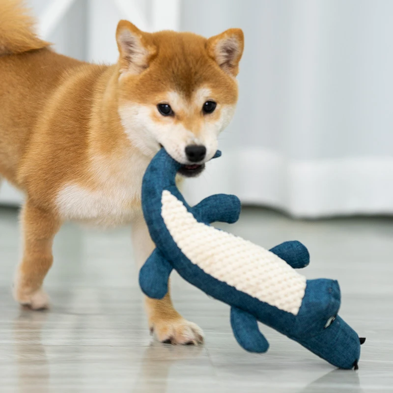 Juguete masticable para perro cocodrilo interactivo sonoro morder - imagen 5