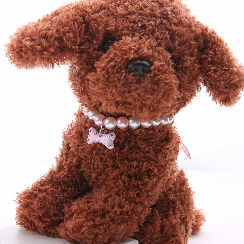 Collar de perlas con diamantes de imitación para perro y gato, Collar brillante para cachorro, joyería para mascotas, suministros para perros, etiqueta de accesorios para cachorros - imagen 2
