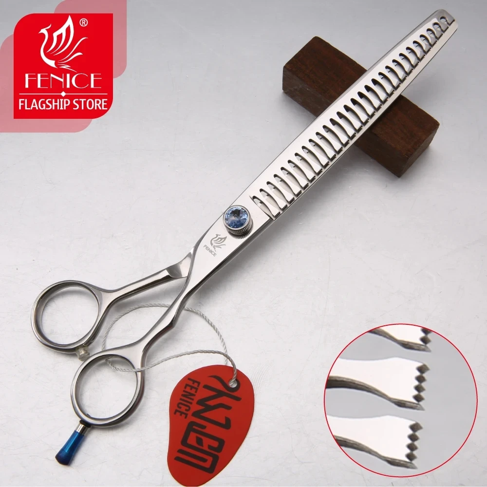 Fenice JP440C acero 7/7,5/8 pulgadas tijeras profesionales para mascotas tijeras de cuidado de perros tijeras de adelgazamiento tasa de adelgazamiento aproximadamente 80% - imagen 5