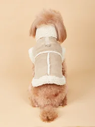 Chaqueta forro polar suave para perros y gatos pequeños invierno