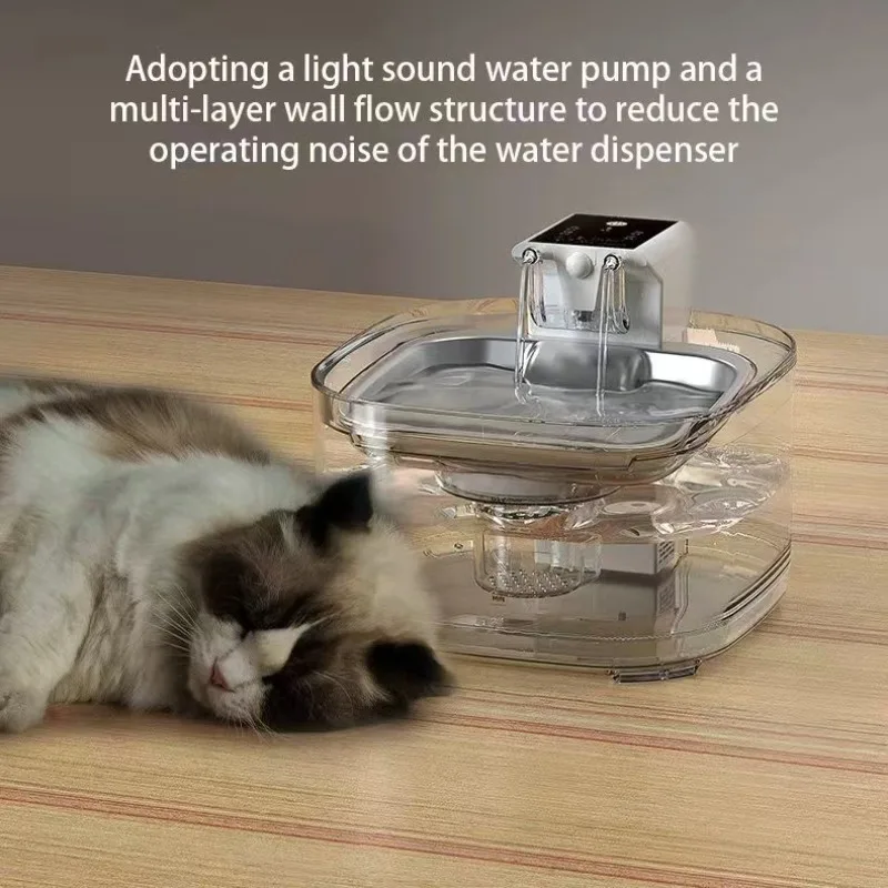 VOFORD-fuente de agua inalámbrico para gatos, 3,2l, 5000mAh, Sensor automático, bebedero para mascotas, dispensador de agua para perros y gatos - imagen 4