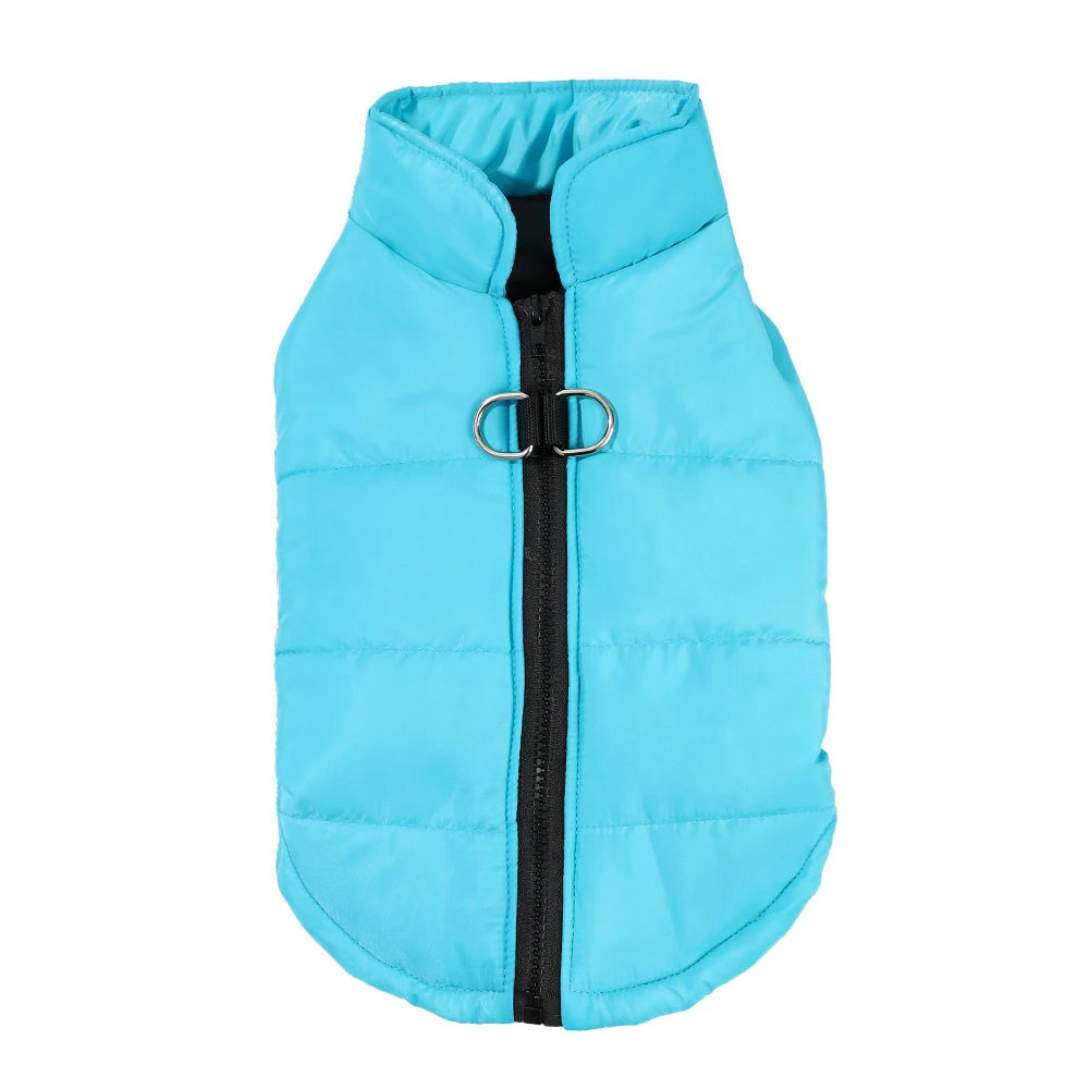 Ropa a prueba de viento para perros con anillo en D, abrigo para mascotas para perros pequeños y medianos, chaquetas cálidas de lana para cachorros, disfraz de Bulldog Francés y Pug - imagen 2