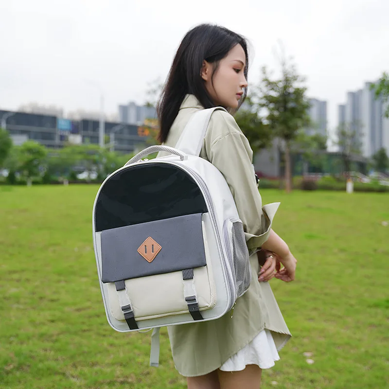 Bolsas para gatos, nueva mochila portátil de doble hombro para mascotas, tela Oxford, bolsa multifuncional para gatos, bolsas para perros de gran capacidad - imagen 2