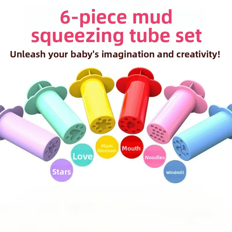 Kit 6 herramientas modelar plastilina niños – Moldes colores arcoíris - imagen 4