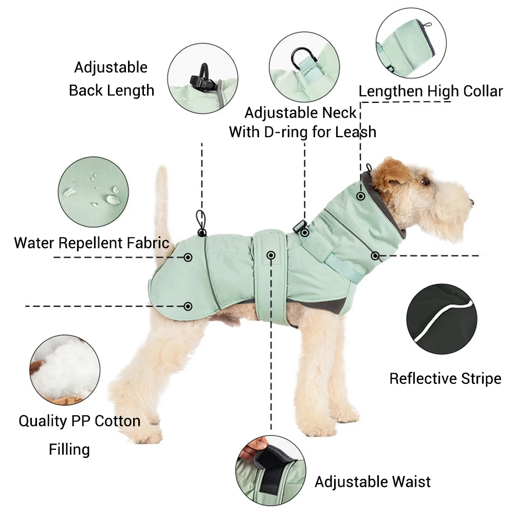 Chaqueta cálida impermeable para perros pequeños y medianos - imagen 3