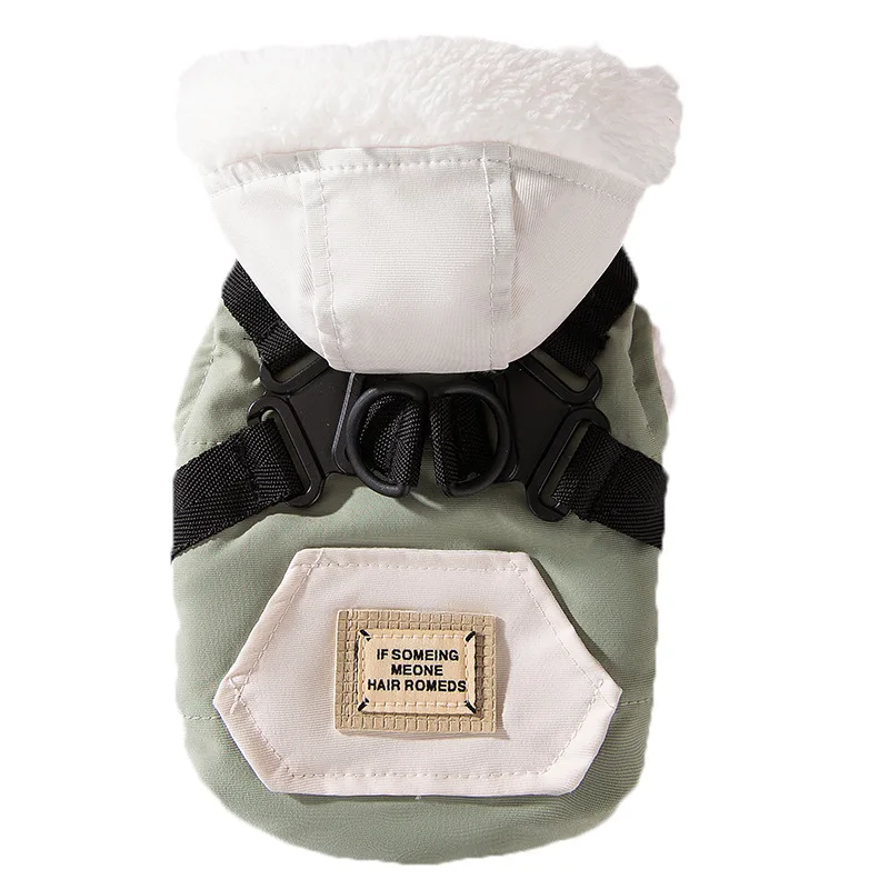 Autumn and Winter Small Dogs with Hats Thick Vests Cats Warm Dog Parkas Pet Clothing Dog Clothes for Small Dogs Puppy Clothes - imagen 5