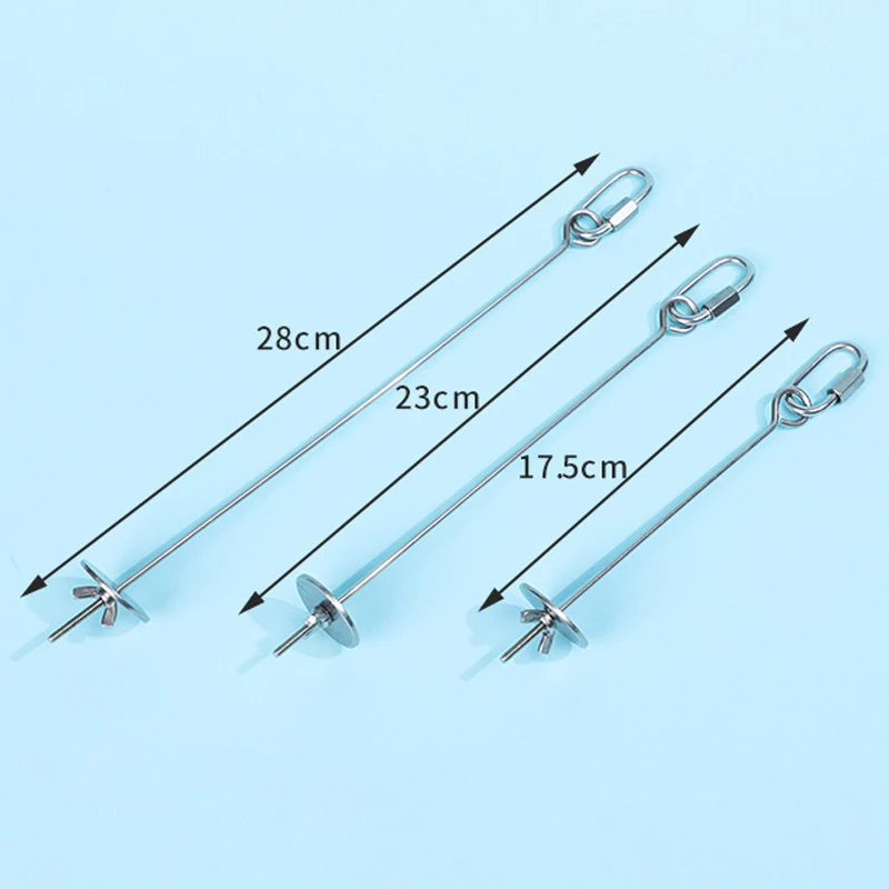 Pincho de juguete para pájaros, soporte colgante de lanza de fruta, mascota, loro, periquito, tenedor de alimentación de carne, palo de acero inoxidable para pincho de verduras - imagen 4