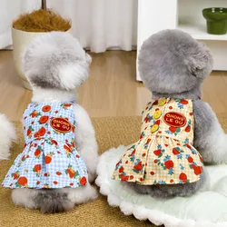 Vestido veraniego a cuadros para perros mini – Chihuahua y Dachshund