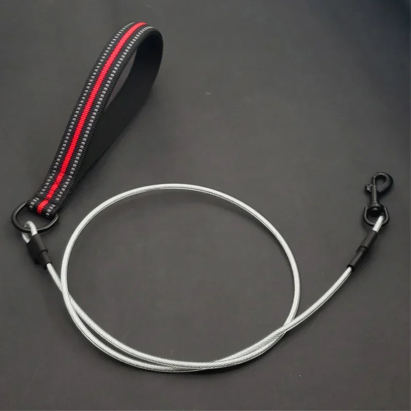 Collar de alambre para mascotas, arnés reflectante de acero antimordedura, suministros de entrenamiento para perros grandes, accesorios Golden Retriever, herramientas de salida - imagen 5