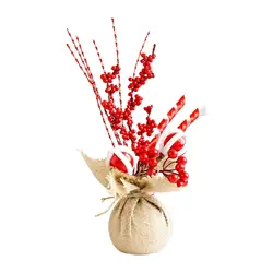 Mini árbol de Navidad decorativo – Base de arpillera para mesa