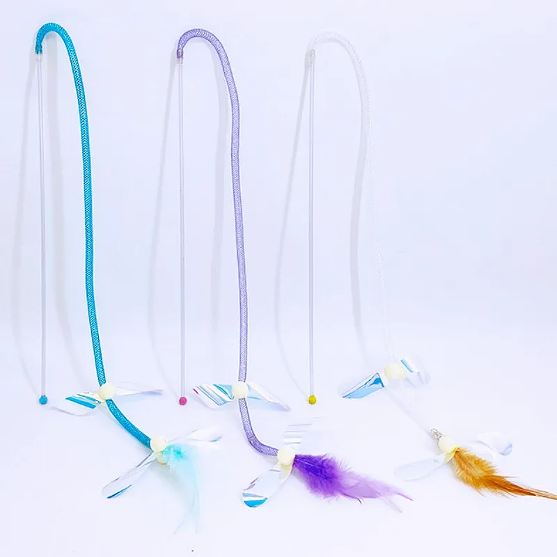 Vara de plumas con campana para gatos – Juguete interactivo - imagen 3