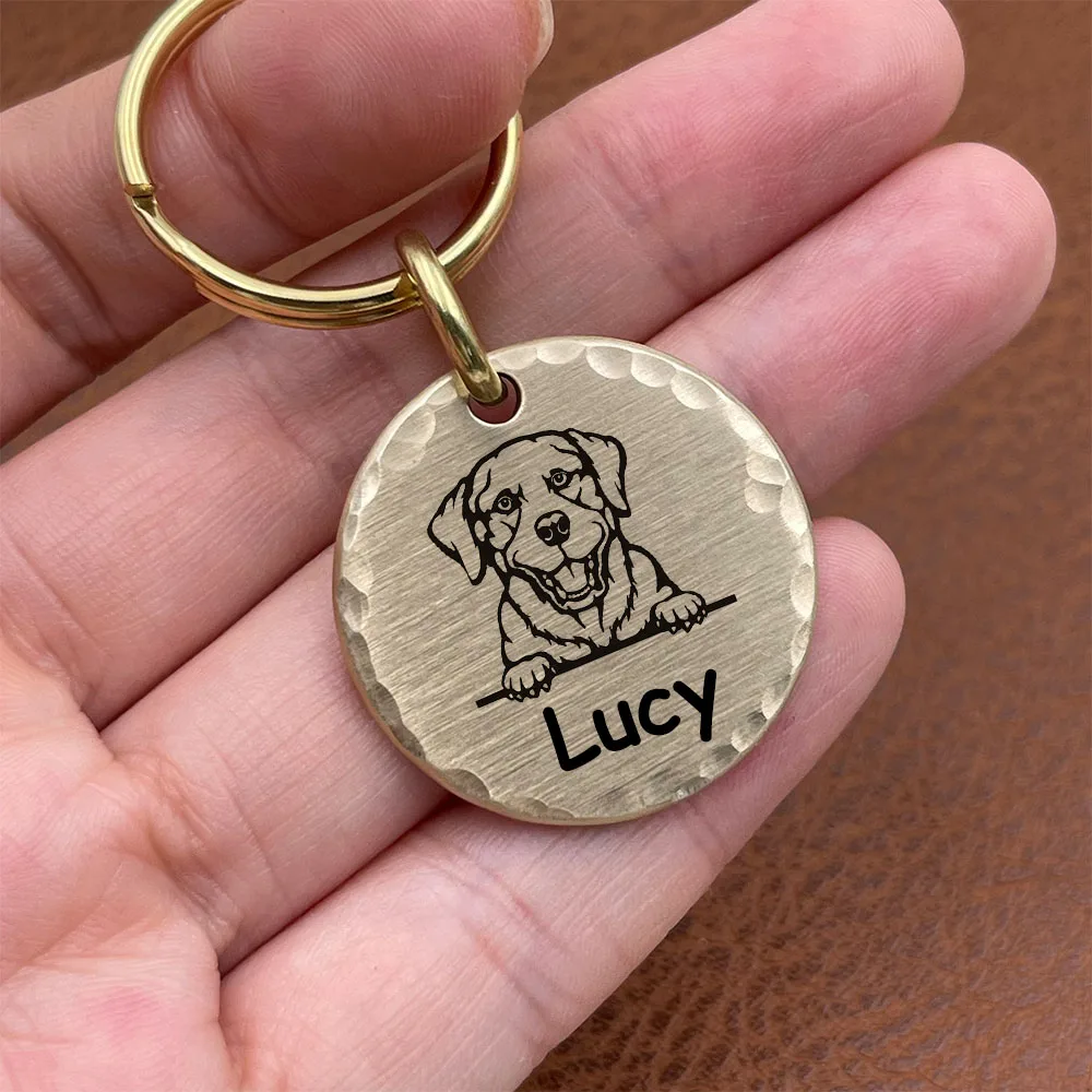 Etiquetas identificativas de latón para collar de perro y gato - imagen 5