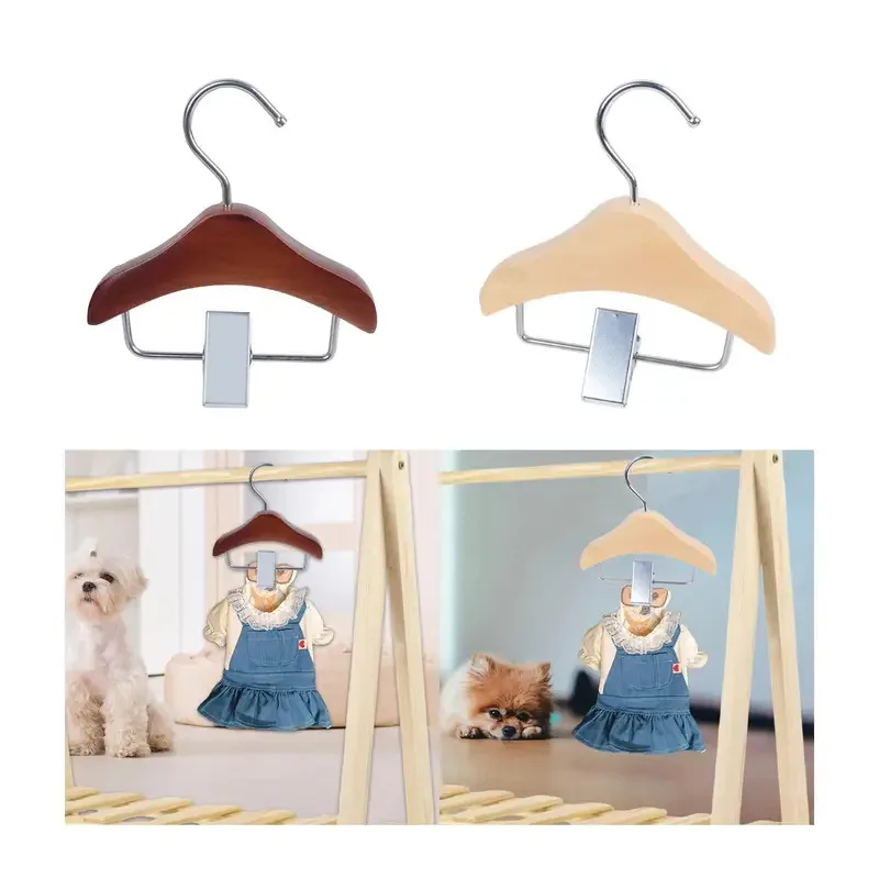 Colgador de ropa para perros, almacenamiento de accesorios de madera, mantiene la ropa de su gato, limpio y organizado para cachorros, venta al por menor, ropa para mascotas, perro recién nacido