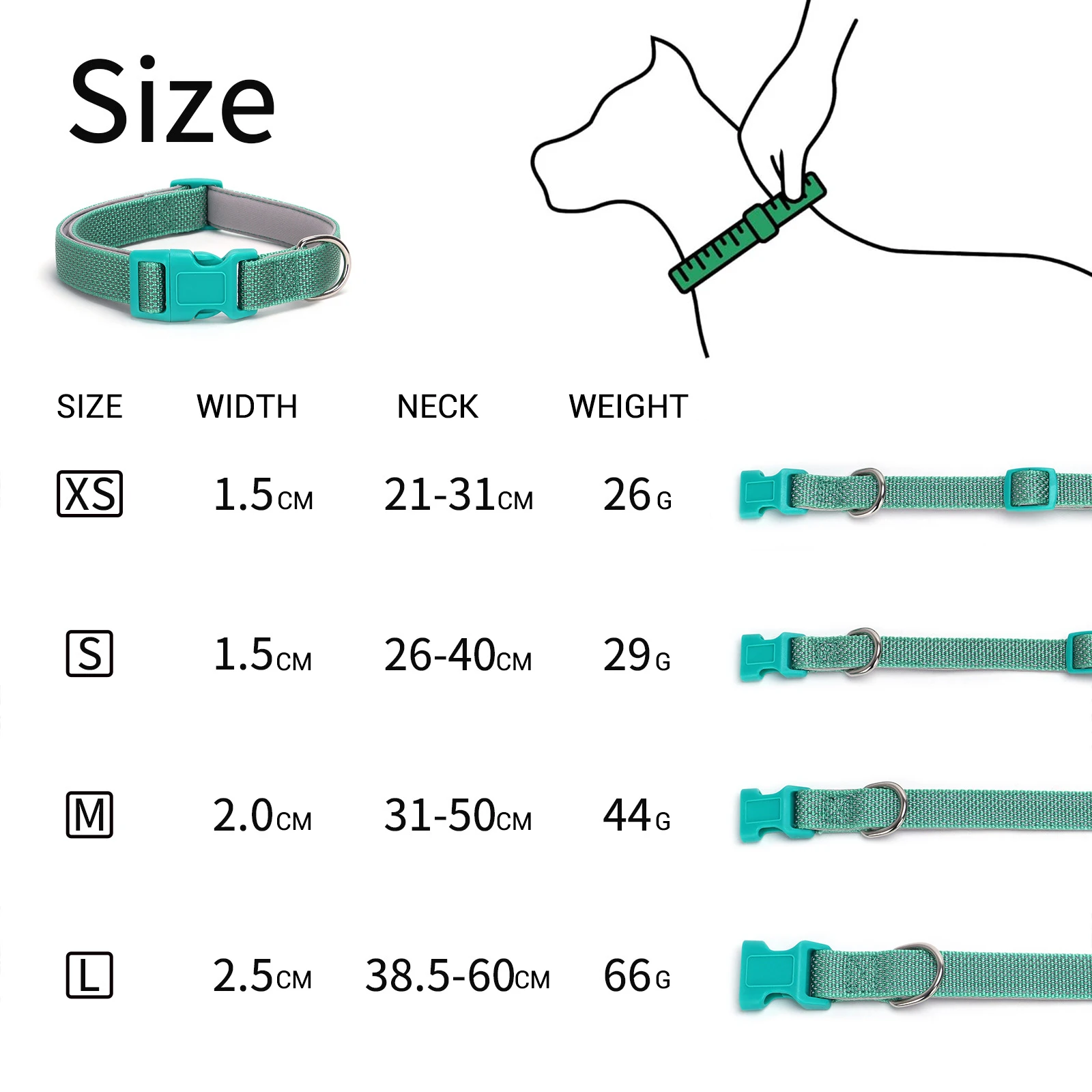 Collar reflectante para perro, accesorio acolchado de neopreno suave totalmente ajustable para mascotas pequeñas y grandes, Collar de seguridad sin estrangulamiento y plomo - imagen 2