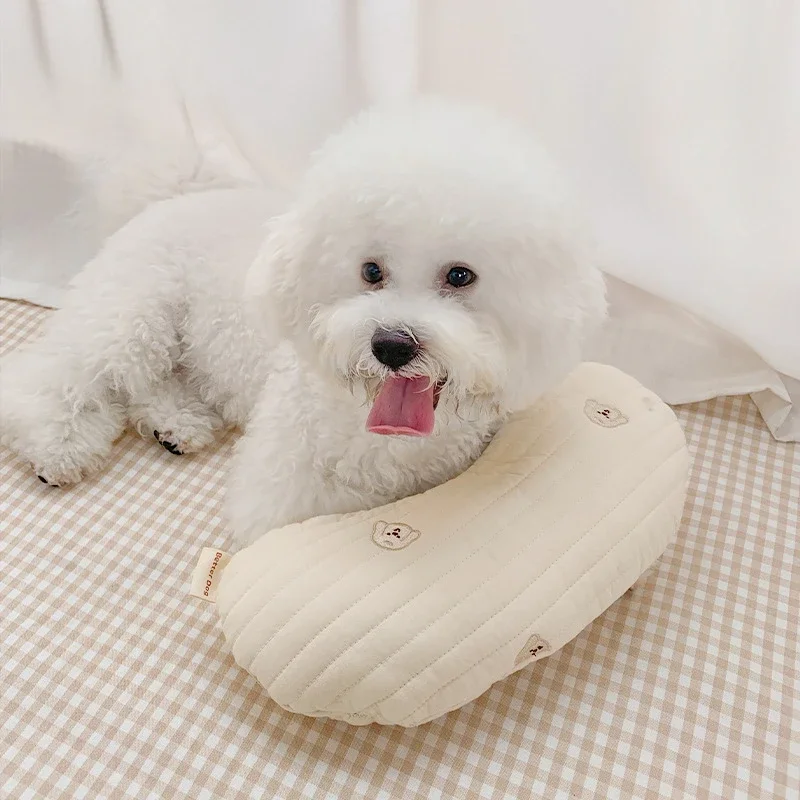 Almohada para perro, cojín para dormir para mascotas, almohada para el cuello de gato, ropa de cama portátil para mascotas, accesorios para perros, casa para gatos y cachorros, colchón para perros