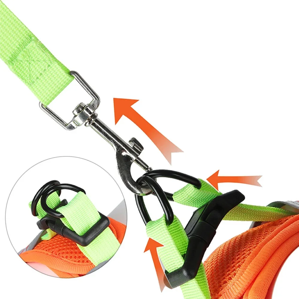 Arnés reflectante y transpirable para perro, conjunto de correa ajustable sin tirones, accesorios para cachorros y gatitos - imagen 5