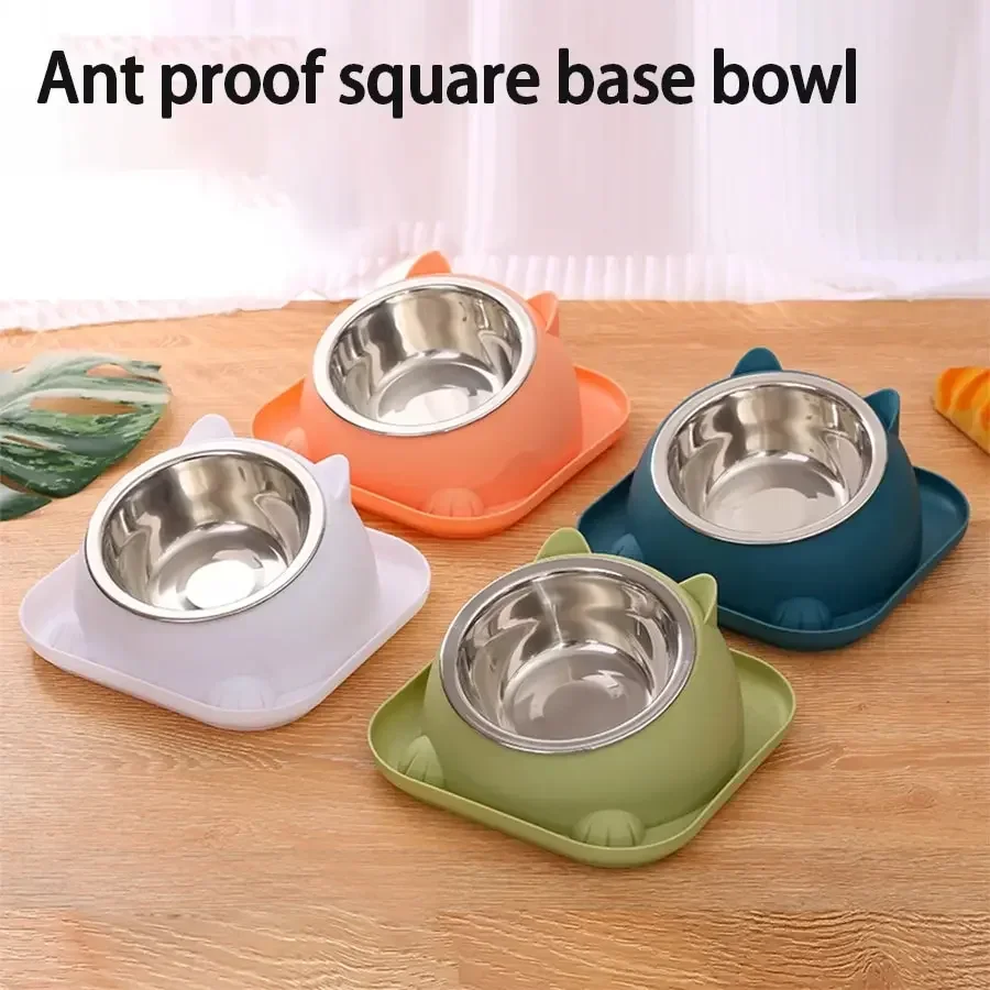 Cuenco para gatos antivuelco con forma divertida con agua añadida para evitar hormigas, cuencos para perros, inclinados y antideslizantes - imagen 2