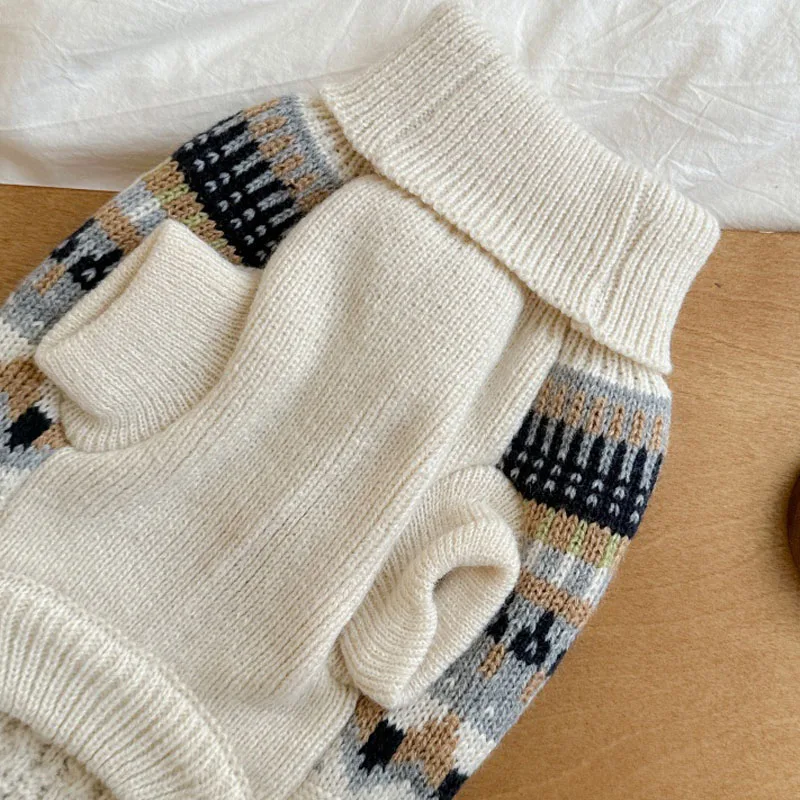 Ropa cálida para perros, suéter tejido de cuello alto para perros pequeños y medianos, disfraz de punto para perro salchicha, Chihuahua, trajes XS - imagen 2