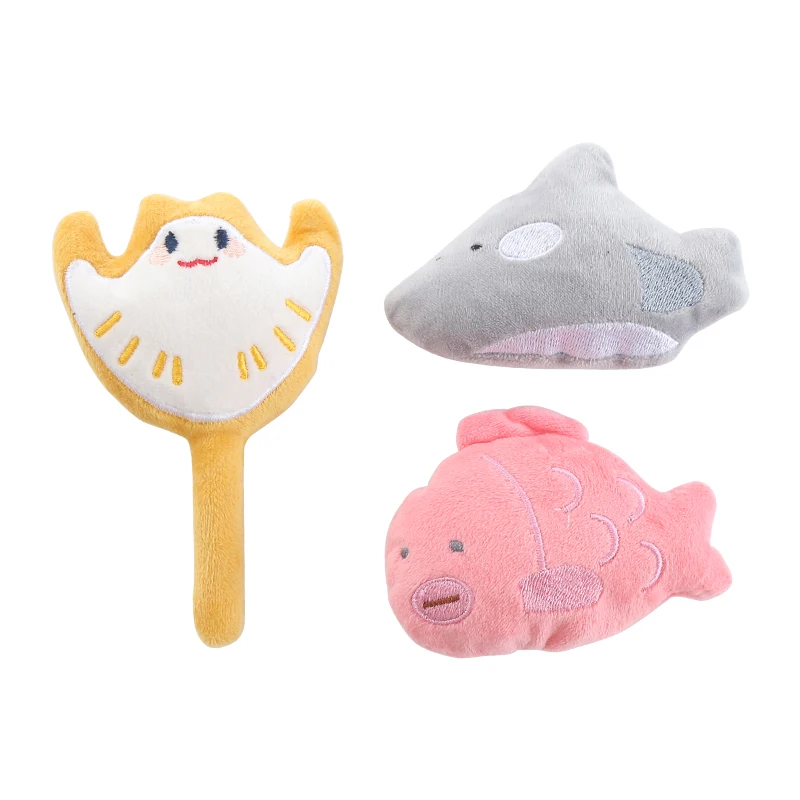 Juguetes de peluche para gatos de la serie Ocean, incluye papel de sonido para acompañar los divertidos suministros para mascotas - imagen 2