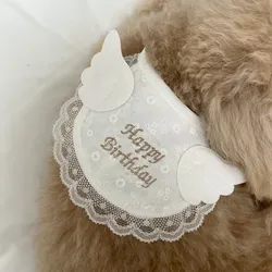 Babero fiesta para perros con alas y bufanda triangular - decoración