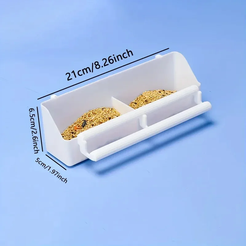 1 ud. - Comedero para loros con soporte de rejilla doble