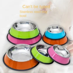 Cuenco de acero inoxidable para perros y gatos - Fácil de limpiar