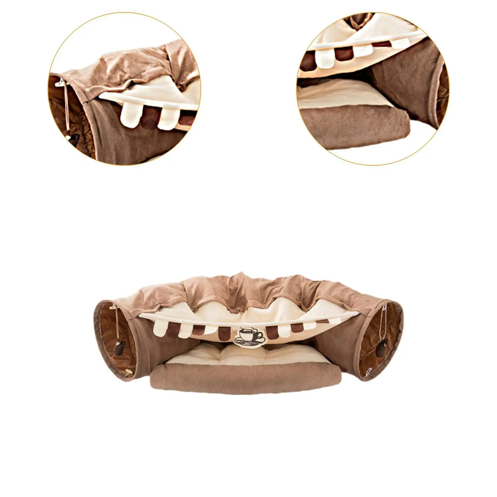 Foldable Cat Tunnel Bed Play House Interactive Training Cat Toy Hideout for Pets Small Animals Dogs
