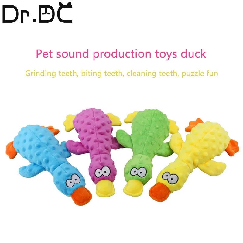 Dr.DC-pato de peluche para perros, juguetes chirriantes para masticar, adecuado para mascotas pequeñas y medianas, suministros populares para mascotas - imagen 5