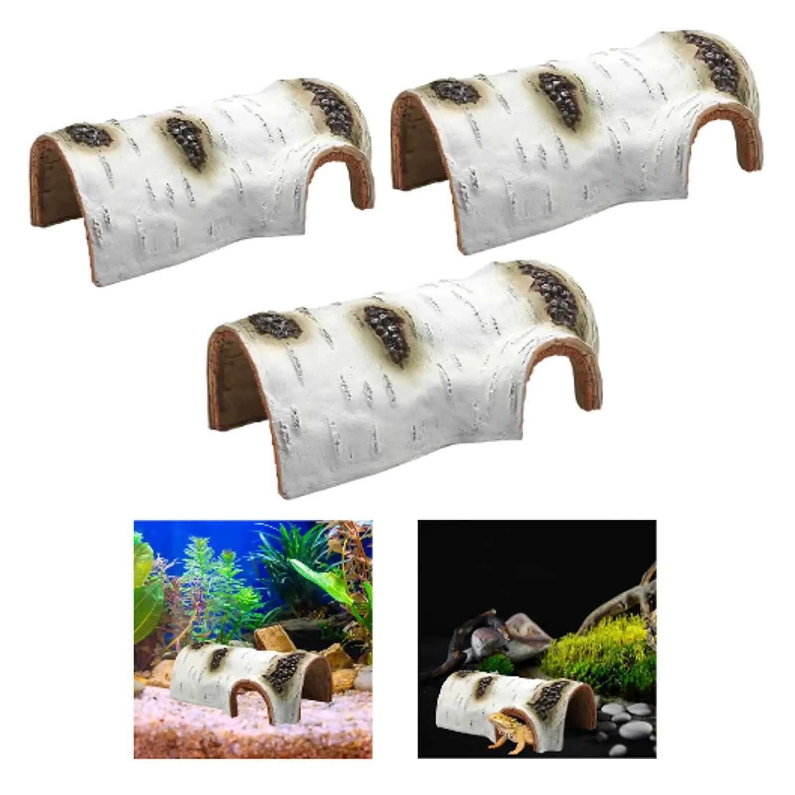 Aquarium Decoration Hiding Cave Ornament Fish Tank Accessories for Snake Chameleon
