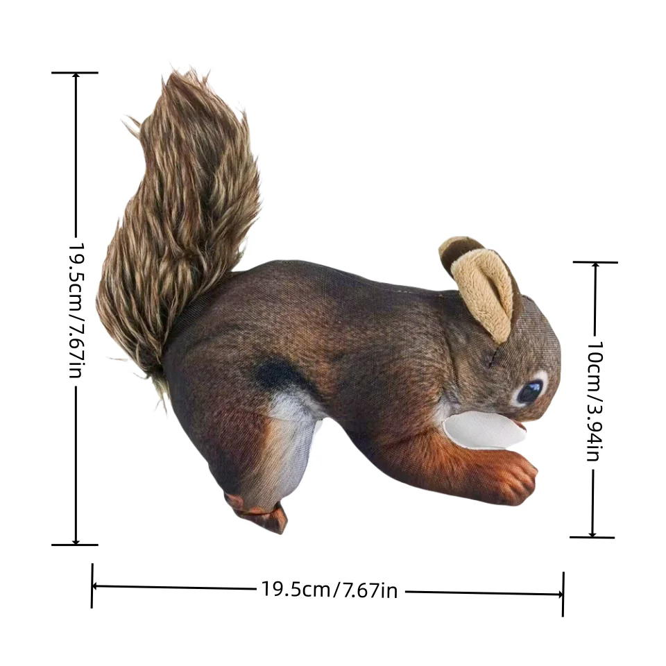 Conejo simulado, ardilla, peluche interactivo para perros, juguetes chirriantes, juguetes para la dentición suaves, duraderos y divertidos, entrenamiento para cachorros, masticación saludable - imagen 4