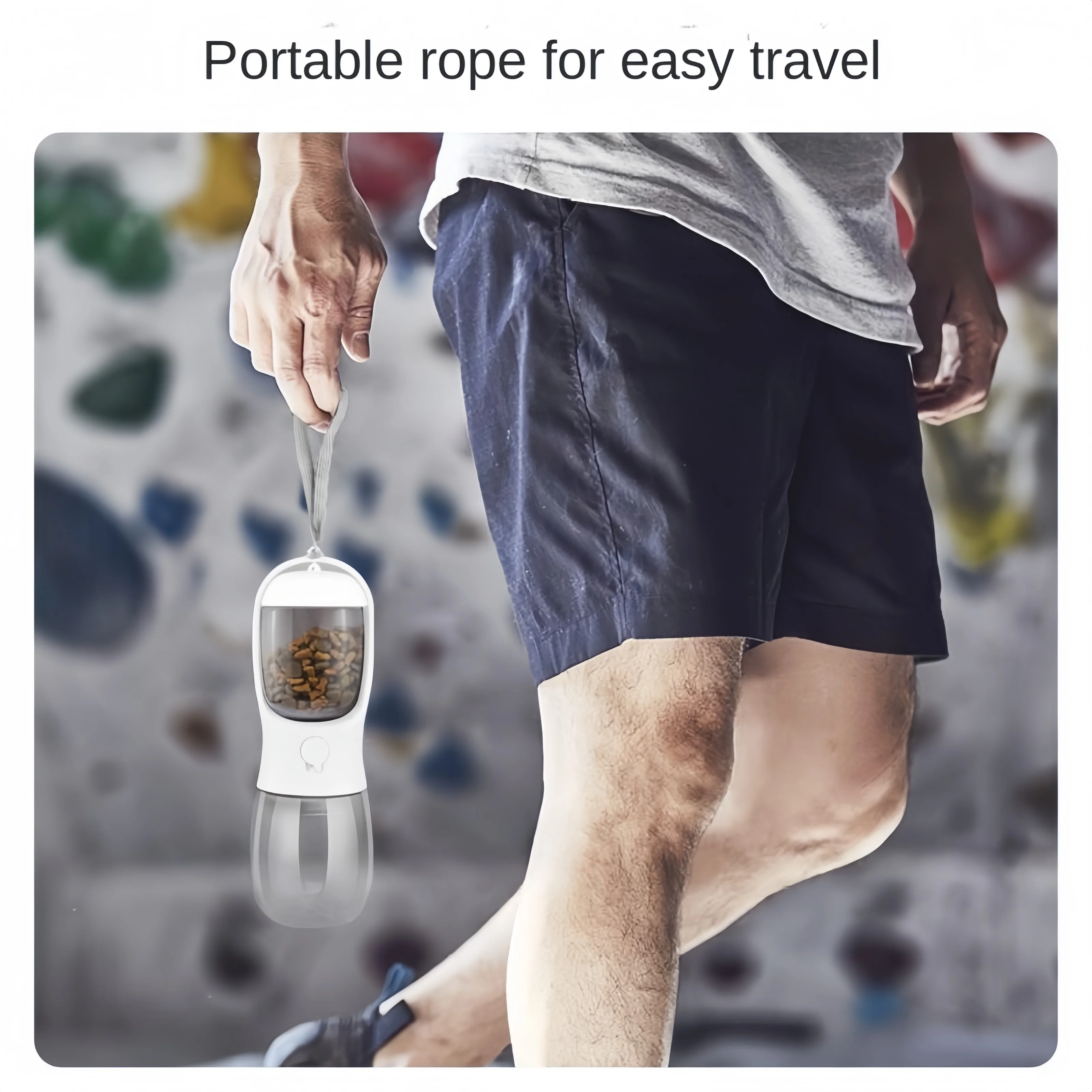 Botella de agua 2 en 1 para perros y gatos con almacenamiento de alimentos y contenedor de agua para cachorros, mascotas, cuenco alimentador para perros, suministros para mascotas de viaje al aire libre - imagen 3