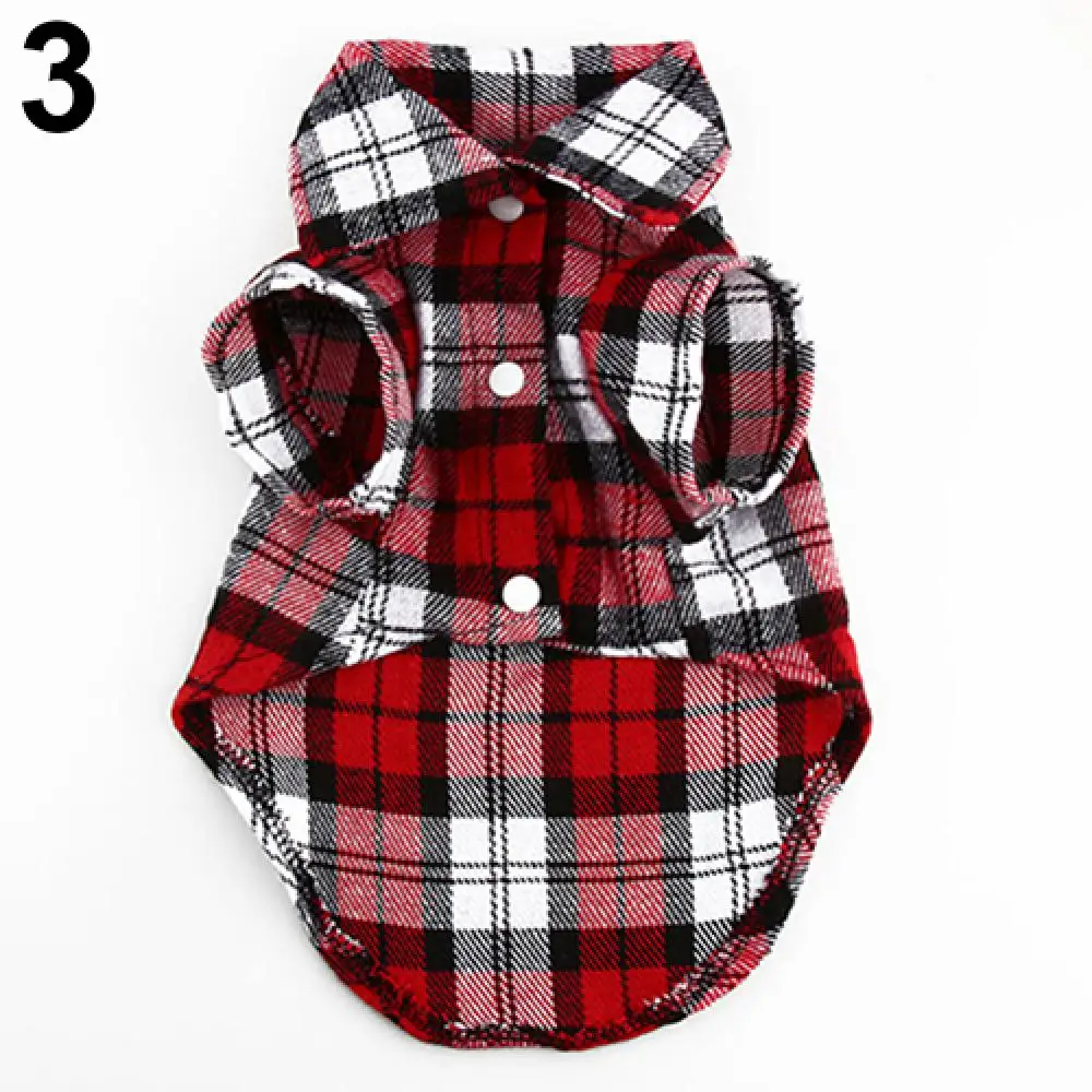 Small Dog Jacket dog clothes Pet Plaid Shirt Lapel Coat Cat Jacket Clothes Costume Tops dog accessories одежда для собак 2021 - imagen 4