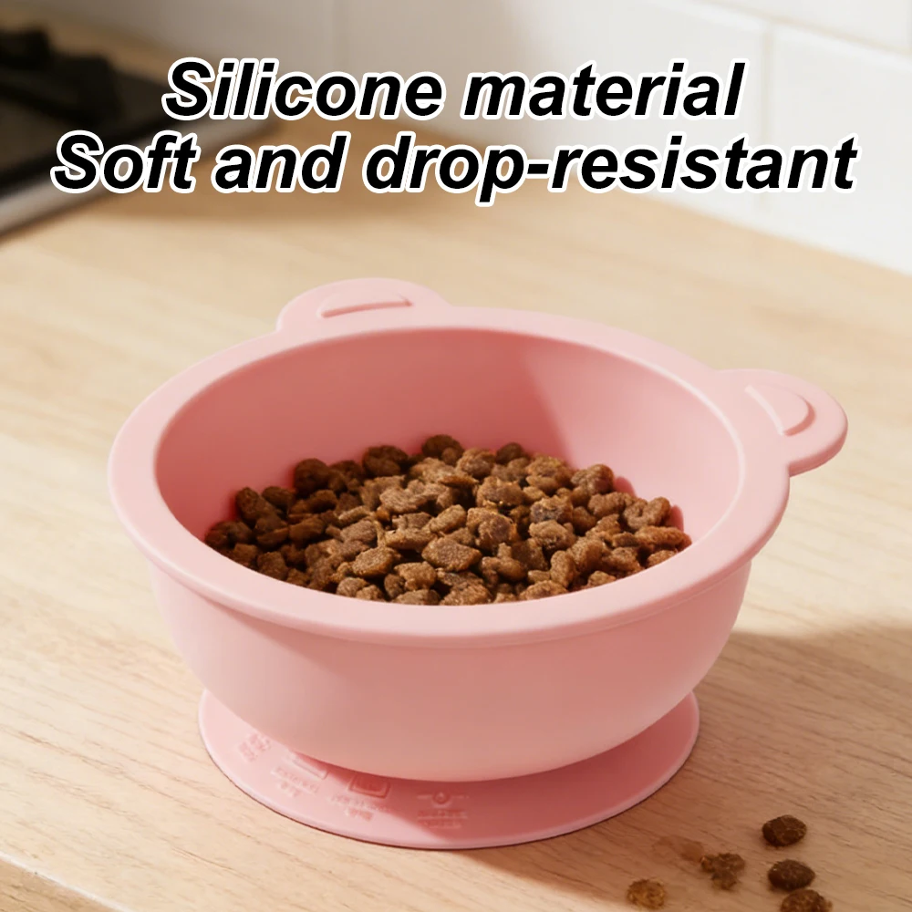 Plato de silicona antideslizante con succión para gatos y perros pequeños