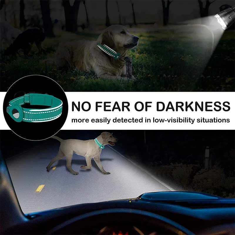 Collar de perro con localizador GPS para exteriores, estuche antipérdida para mascotas, suministros para perros, Airtags, Apple - imagen 5