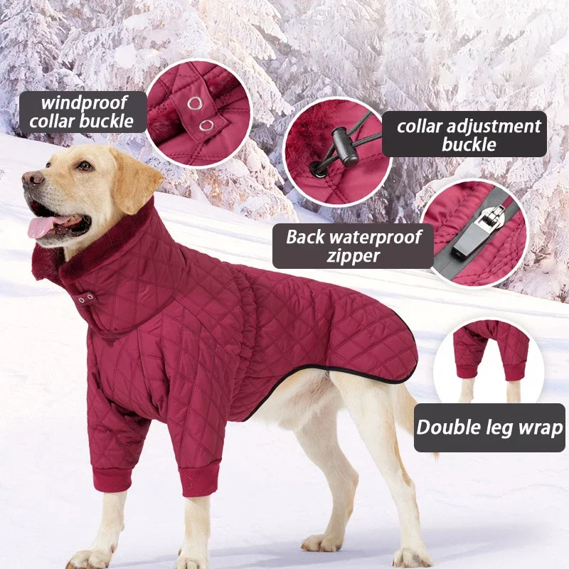 Chaqueta invierno impermeable para perros – Solapa, nieve y frío - imagen 3