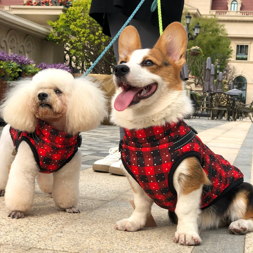 Ropa de invierno para perros grandes, chaqueta con arnés para Labrador, abrigo Cálido impermeable para perros grandes, Chihuahua, trajes de Bulldog Francés - imagen 5