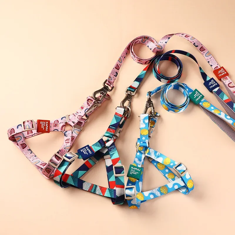 Arnés ajustable para perros y gatos, chaleco con correa, Collar para cachorros, caminar al aire libre, Chihuahua Terrier Schnauzer, accesorio para mascotas - imagen 3