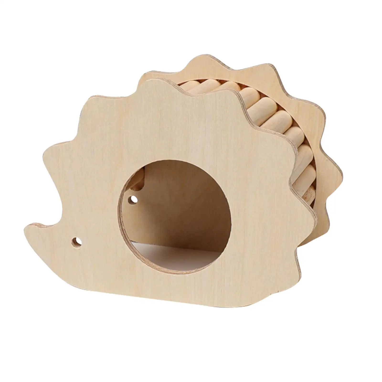 Hamster Wood House Hideout Climbing Hut DIY Cage Exercise Toys