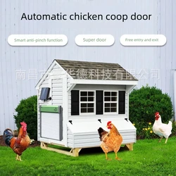 Abrepuertas automático para gallinero con sensor de luz y temporizador
