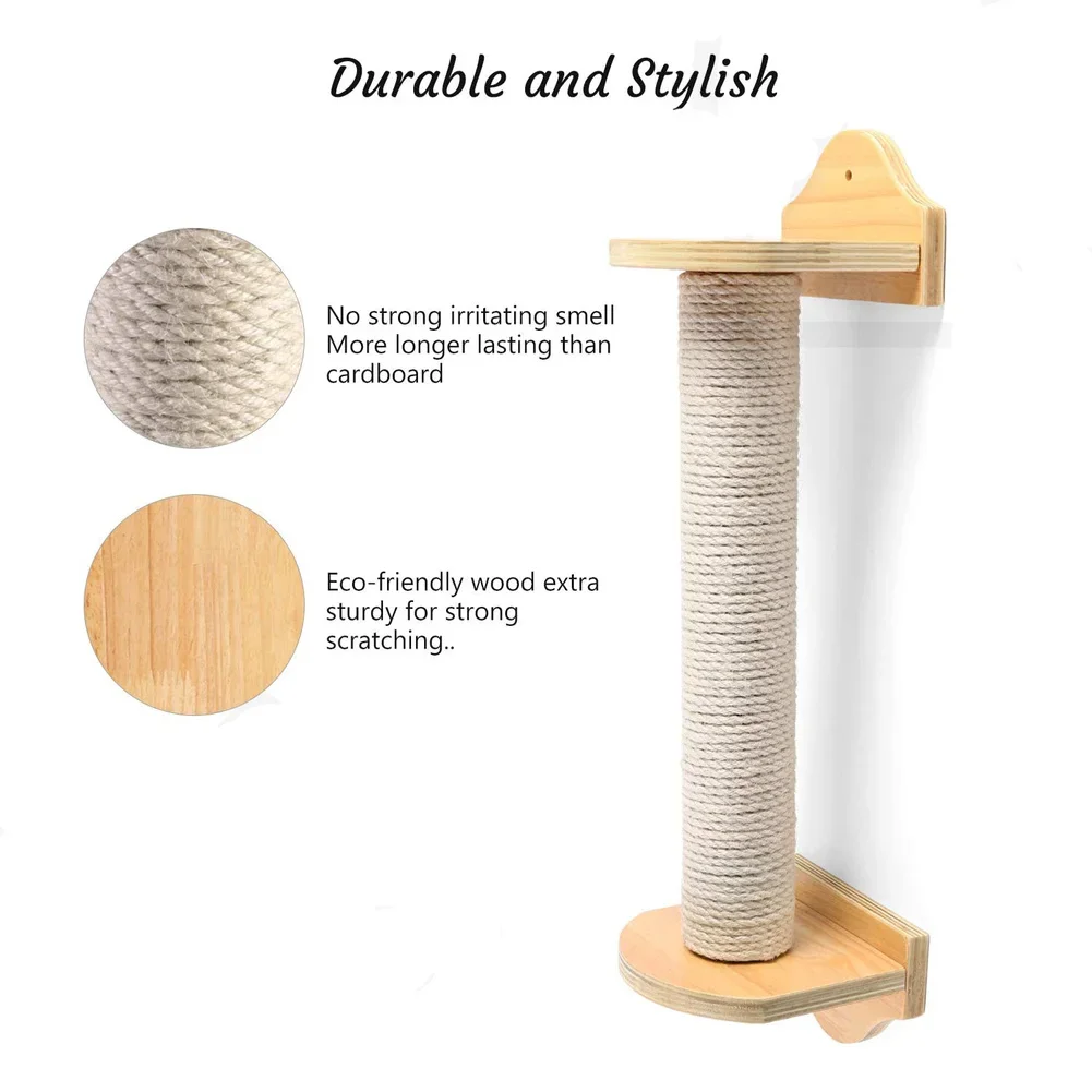 Poste rascador de pared para gato, columna rascadora, marco de escalada, juguetes para mascotas, tablero rascador, rascador para gatitos, árbol de Sisal, 53cm - imagen 2