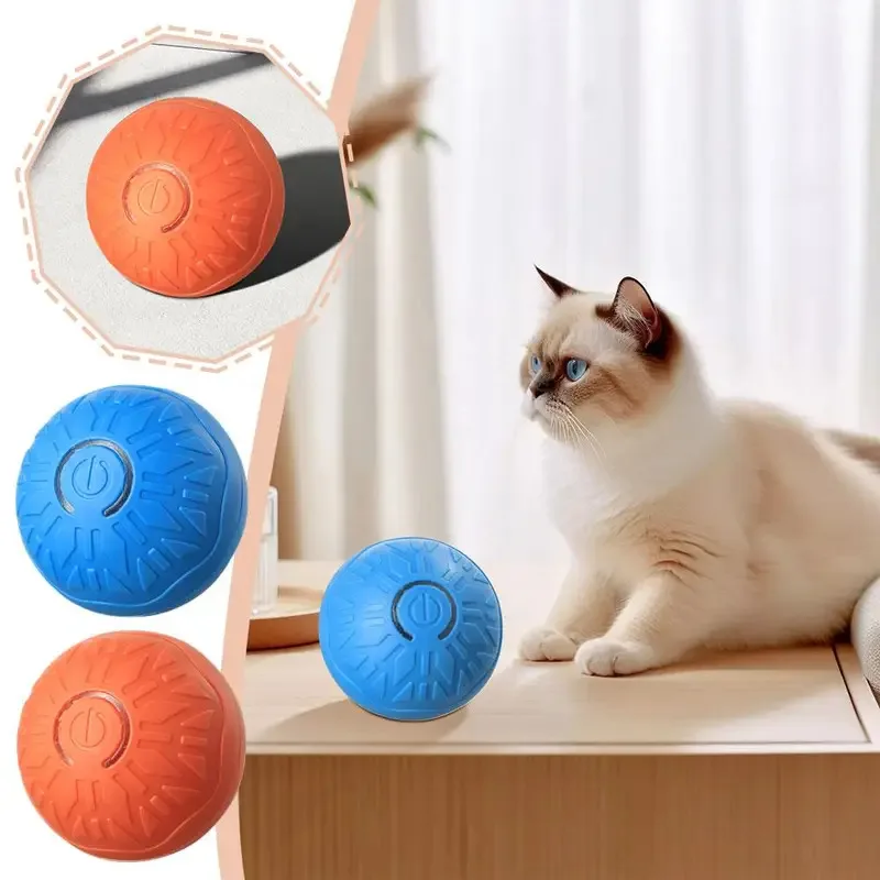 Bola de brinquedo para cachorro inteligente - Bola quicando automática recarregável USB para brincar interativo de animais de estimação mãos-livres - imagen 4