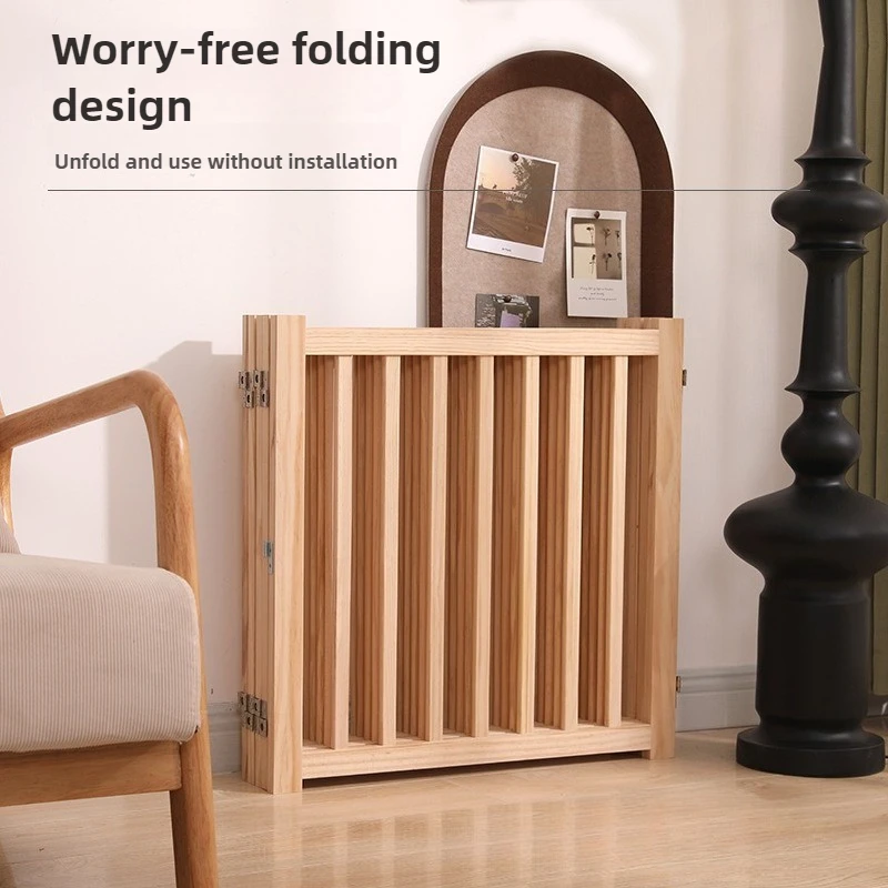 Valla de madera maciza para mascotas, parque interior para cachorros, aislamiento de empalme, vallas para perros pequeños, barras divisorias plegables, suministros para mascotas - imagen 4