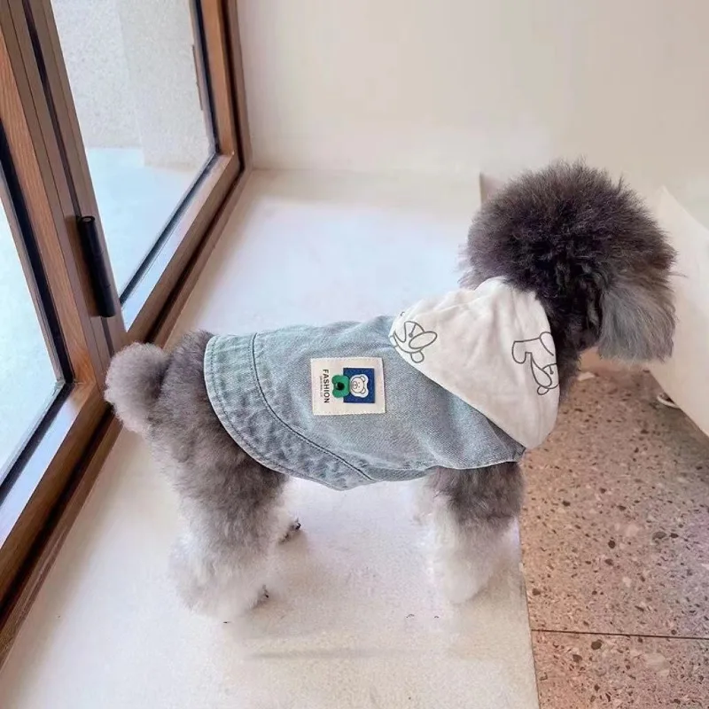 Ropa vaquera para perros pequeños, abrigo vaquero para mascotas, chaqueta vaquera, chaleco, trajes para cachorros y gatos, XS-2XL - imagen 3